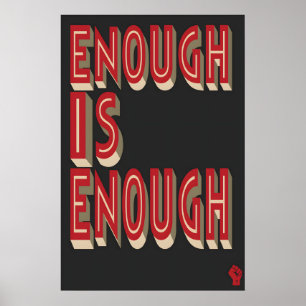 Poster Arte impressa Chega É Chega Protesto Político