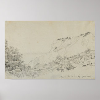 Poster Arte impressa de paisagem com tom neutro Desenho