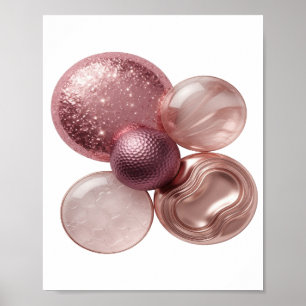 Poster Arte impressa em ABSTRACT ART prata Chic