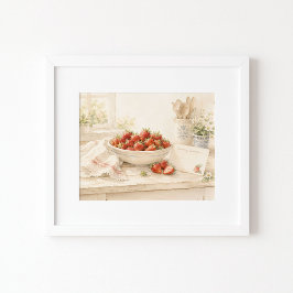 Poster Arte impressa em aquarela na cozinha