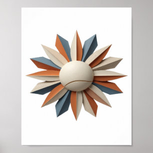Poster Arte impressa em cinza lúdico ABSTRATA