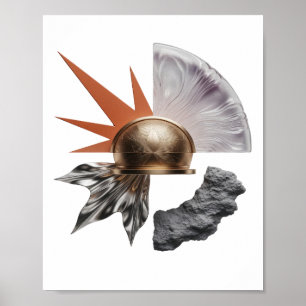 Poster Arte impressa em ouro brilhante ARTE ABSTRATA
