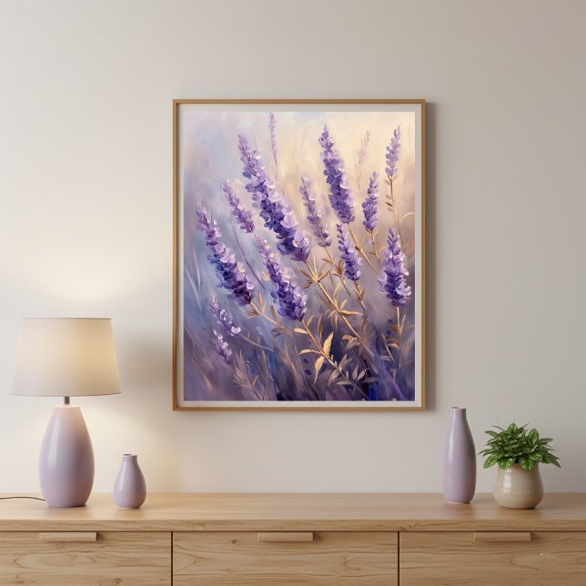 Poster Arte impressa em parede de Lavanda Dourada | Carta (Criador carregado)