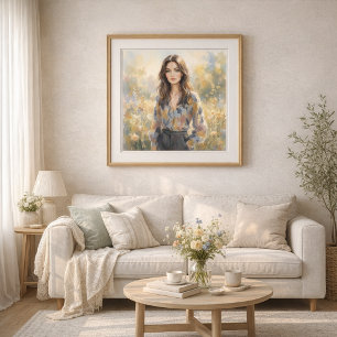 Poster Arte Impressionista de Mulher Elegante