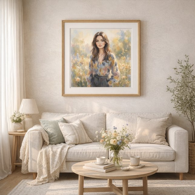 Poster Arte Impressionista de Mulher Elegante (Criador carregado)