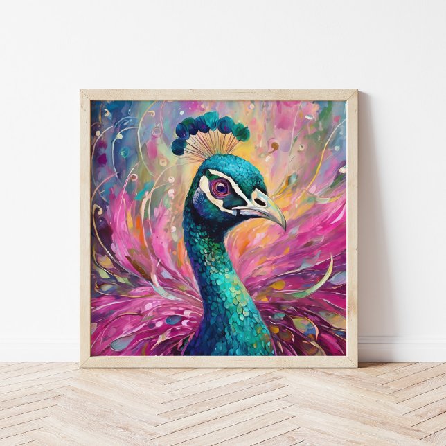Poster Arte Impressionista Moderna Impressionista Peacock (Criador carregado)