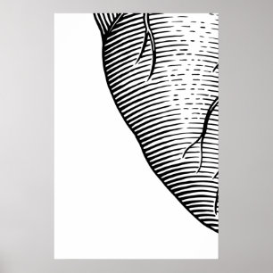 Poster Arte Impresso Quadriptych Escandinavo Esboço de Co