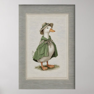 Poster Arte Imprimível de Pato de Páscoa, Minimalista de 