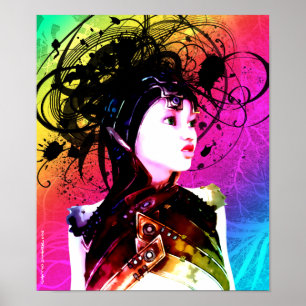 Pôster Arte industrial do surrealismo do funk criativo