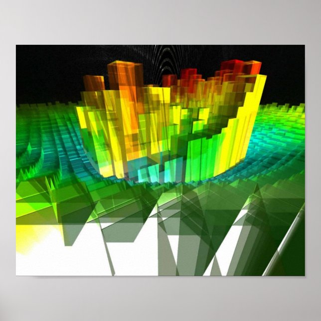 Poster arte informática por Dave Scruton: "Mandel" (Frente)