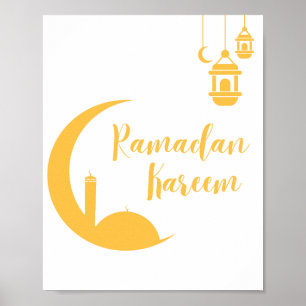 Poster Arte Islâmica de Parede Ramadan Kareem