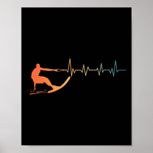 Poster Arte Legal de Esqui Aquático Para Homens Mulheres