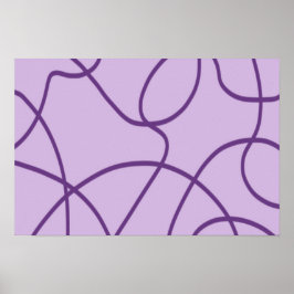 Poster Arte Linear em Roxo