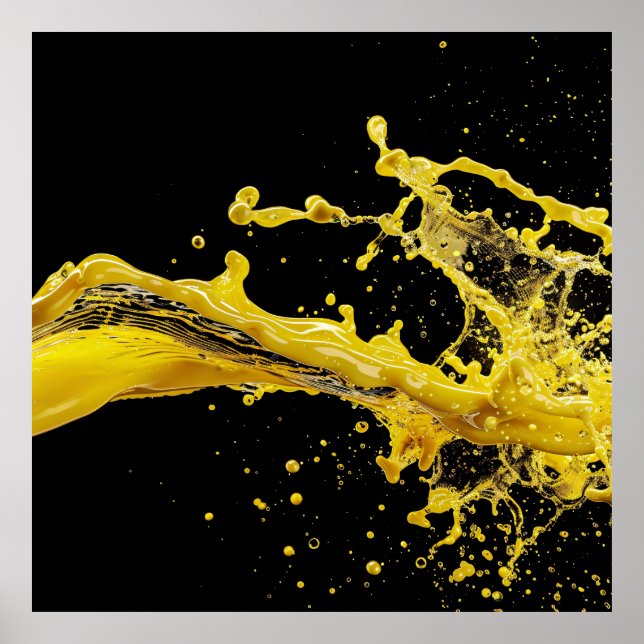 Poster Arte Líquida Golden Burst Poste (Frente)