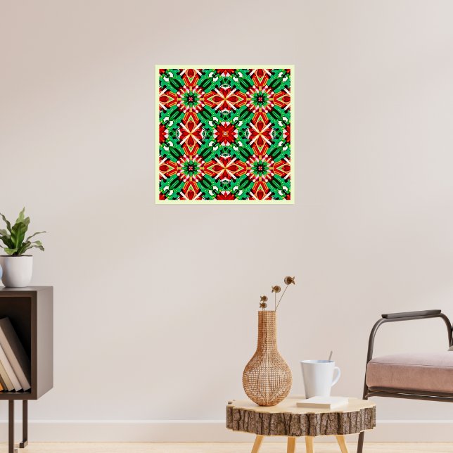 Poster Arte Mandala Sonho Caleidoscópio (Sala de Estar 3)