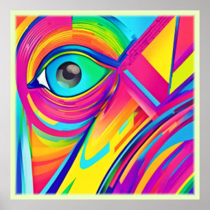 Poster Arte Maravilha do Olho Arco-íris