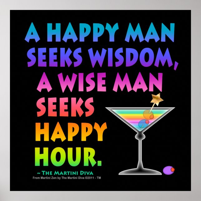 Pôster ARTE MARTINI ZEN: Homem Sábio Procura Cartaz de Ho (Frente)