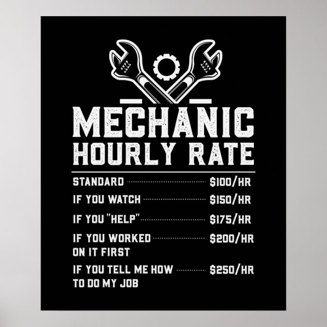 Poster arte mecânica engraçada (Frente)