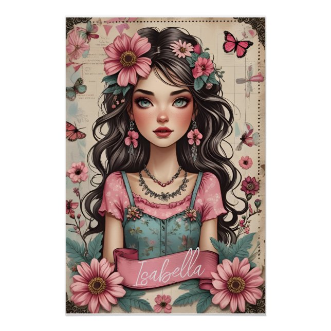 Pôster Arte Menina de Algodão (Frente)