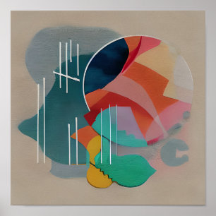 Poster Arte minimalista abstrata retrô
