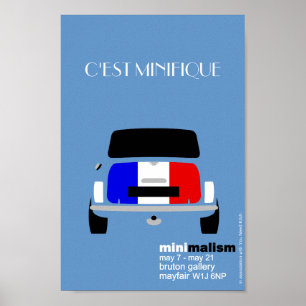 Poster Arte minimalista Classic Original Mini Cooper