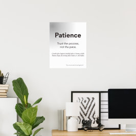 Poster Arte Minimalista de Escritório Confie no Processo