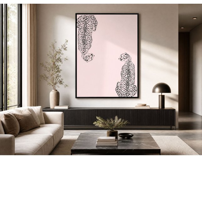 Poster Arte Minimalista de Guepardo para Parede | Moderno (Criador carregado)