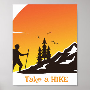 Poster Arte Minimalista de Parede   vá dar um passeio (Fo