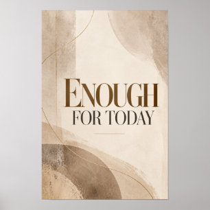 Poster Arte Minimalista Neutra Tipografia Parede Suficien
