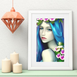 Poster Arte Mística | Linda Fada Azul