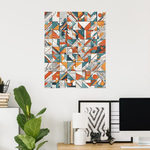 Poster arte moderna abstrato