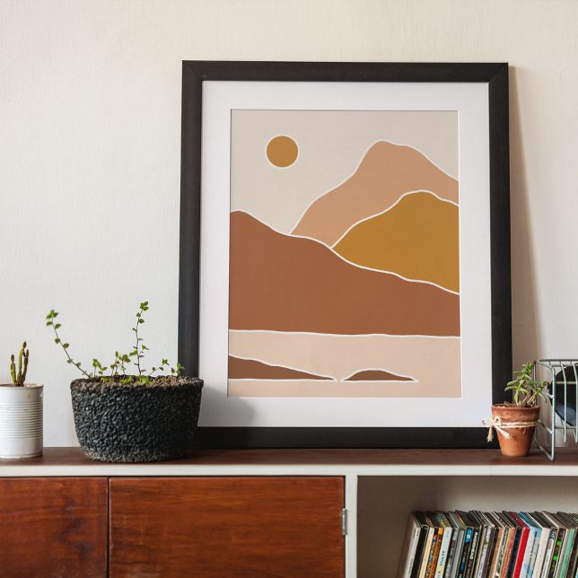 Poster arte moderna boho impressa em papel para parede, C (boho modern wall art Print)