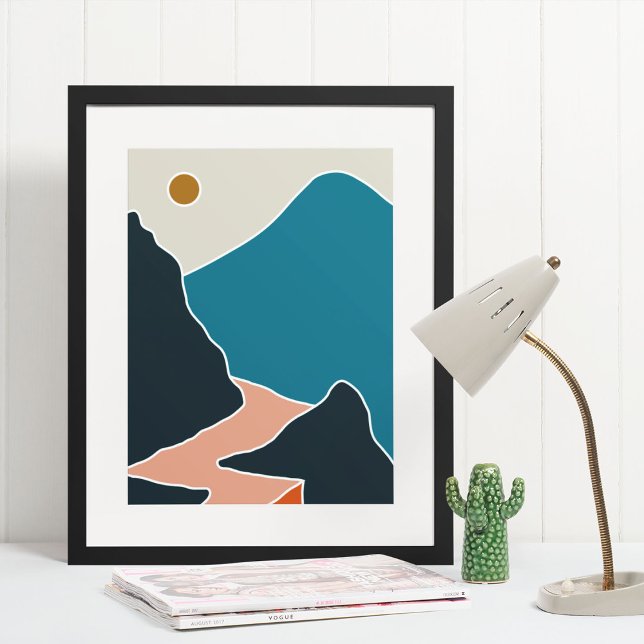 Poster arte moderna boho impressa em parede (boho modern wall art Print)