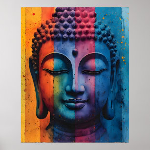 Poster Arte Moderna Colorida - Pintura do Divino Buda