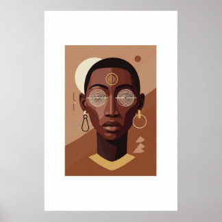 Poster Arte moderna d'Afrique-Mulher