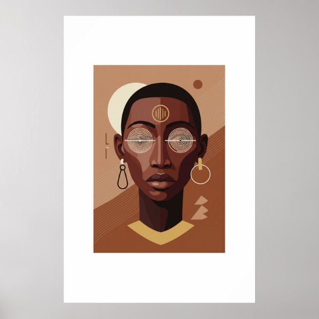 Poster Arte moderna d'Afrique-Mulher (Frente)
