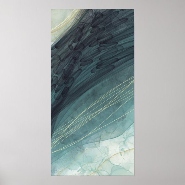 Poster Arte moderna de Abstrato de paisagem vertical Abst (Frente)