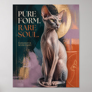 Poster Arte Moderna de Gato Sphynx