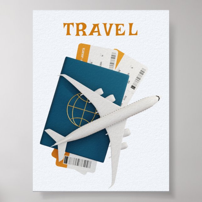 Poster Arte Moderna de Parede | pronto para passaporte |  (Frente)