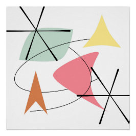 Pôster Arte Moderna do meio século