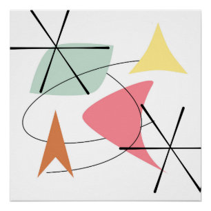 Pôster Arte Moderna do meio século