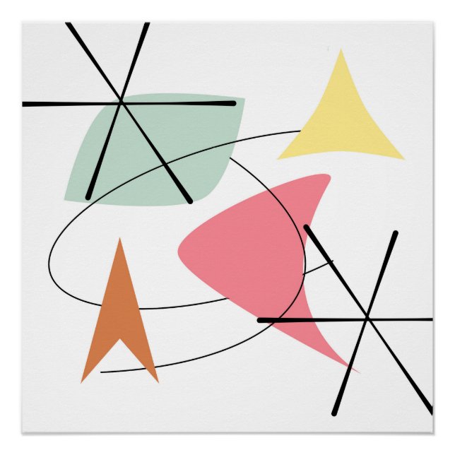 Pôster Arte Moderna do meio século (Frente)