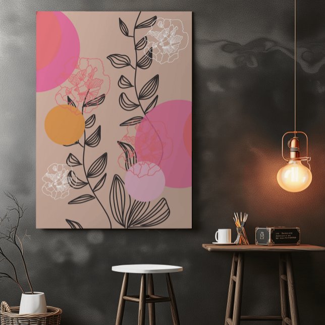 Poster Arte moderna e moderna de parede artística floral  (Criador carregado)