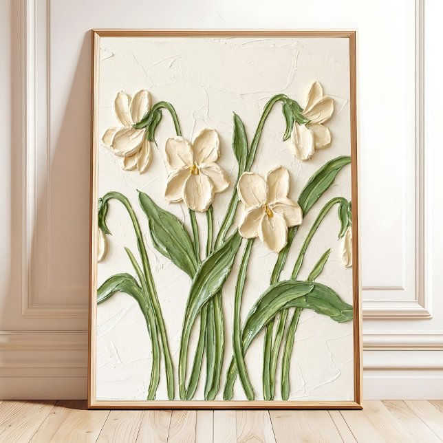 Poster Arte Moderna em Impasto Violeta em Tela (Criador carregado)