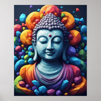 Poster Arte Moderna Geométrica Multicolorida - Gautama Bu