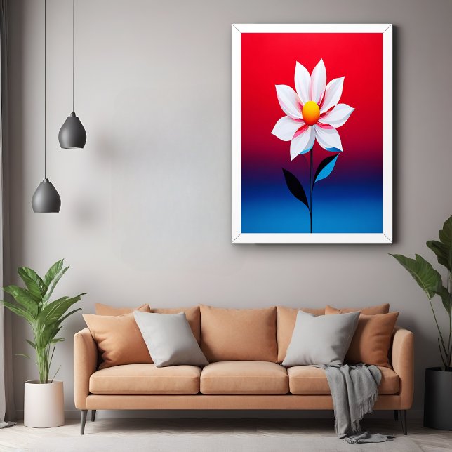 Pôster Arte Moderna Minimalista Flor (Criador carregado)