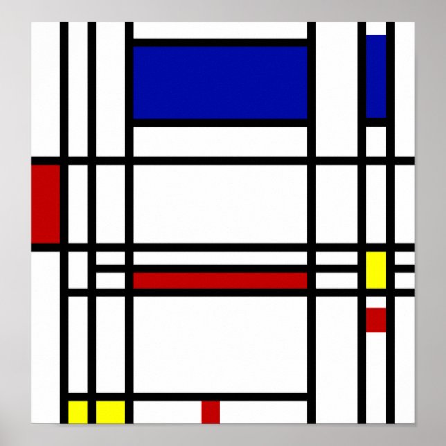 Poster Arte Moderna Mondrian (Frente)