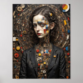 Poster Arte moderna Mulher estilo Avant Garde abstrata