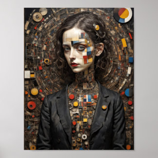 Poster Arte moderna Mulher estilo Avant Garde abstrata