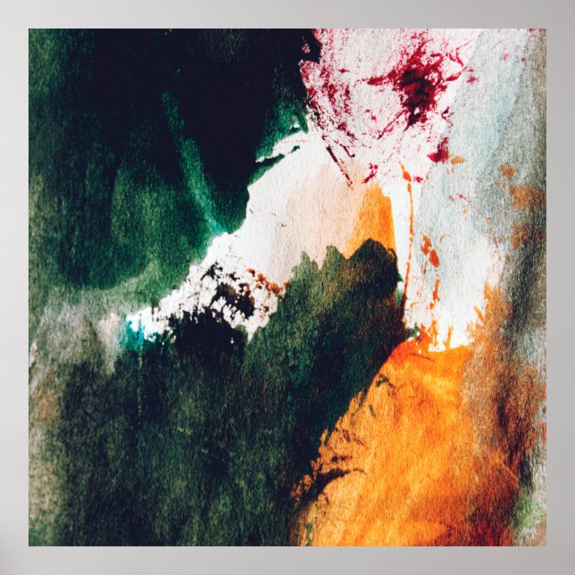 Poster Arte moderna, pintura abstrato. Abstrato de arte (Frente)